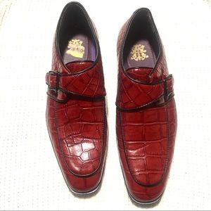 STOCK Mens leather look Snake Skin Patent shoes
